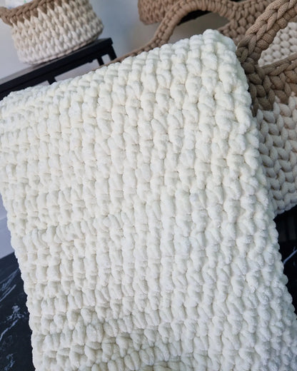 Crochet Chenille Baby Blanket